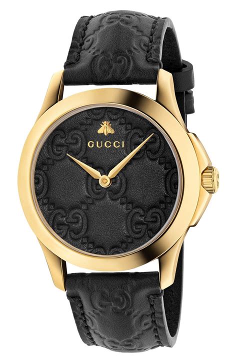 gucci horloge timeless|Gucci timeless leather strap.